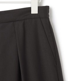 ICB 【洗える】 ウールヴィスコースストレッチ タックパンツ