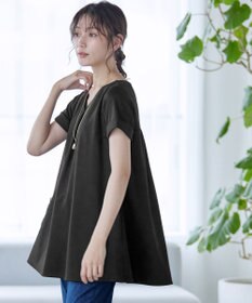 Tiaclasse 【UVカット・吸水速乾】 “きれい見え” バックフレアチュニック