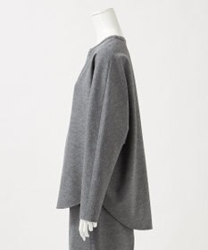 23区 【エステータ】ウールツイルジャージー スリットネック ブラウス