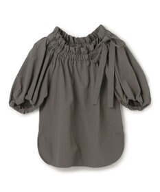 uncrave ライトプルーフナイロン オフショルブラウス