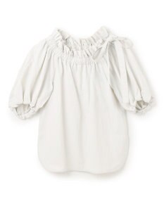 uncrave ライトプルーフナイロン オフショルブラウス