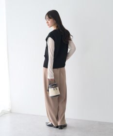 earth music&ecology フラワーモチーフニットベスト