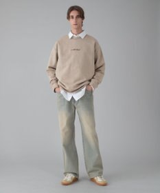 WEGO 【ユニセックス着用ITEM/ウエスト調整可】ストレートデニムパンツ