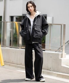 WEGO 【25年秋冬新作/ユニセックス着用ITEM/SMLサイズ展開】PUダブルZIPフライトブルゾン