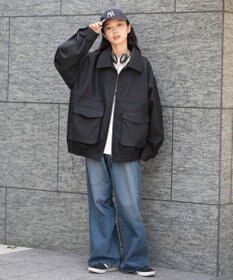 WEGO 【25年秋冬新作/ユニセックス着用ITEM/SMLサイズ展開】PUダブルZIPフライトブルゾン