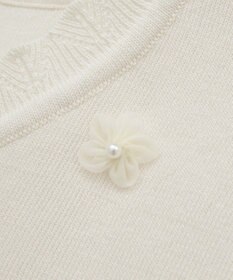 earth music&ecology フラワーモチーフニットベスト