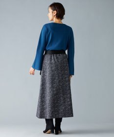 自由区 【セットアップ対応・洗える】レーヨンストレッチフレアスリーブ ニット