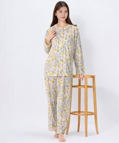 Wing パジャマ 綿100%(本体) 天竺素材 長袖 長ズボン レディース EP8040 ウイング／ワコール