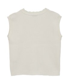 earth music&ecology フラワーモチーフニットベスト