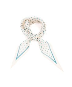 Marca ＜洗えるシルク＞ドット 菱形スカーフ Marcaオリジナル ウォッシャブルシルクローン