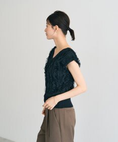YECCA VECCA 2wayチュールフリルニット