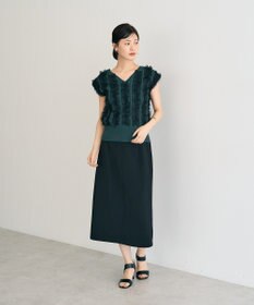 YECCA VECCA 2wayチュールフリルニット