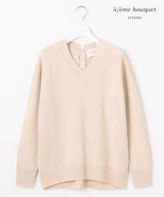 自由区 【カトリエムブーケ】Soyeux touche バックリボンプルオーバーニット