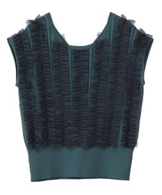 YECCA VECCA 2wayチュールフリルニット