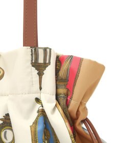 TOPKAPI 【新色追加】【TREASURE TOPKAPI】マイルドサテン スカーフ柄 巾着 トート バッグ