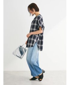 Green Parks リネンレーヨン前立てブラウス