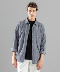 JOSEPH HOMME トライジャガード ストライプ ストレッチ レギュラーカラーシャツ