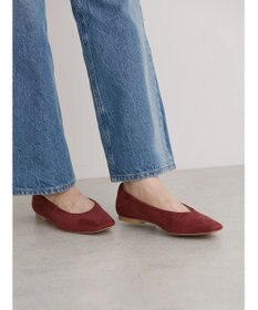 AMERICAN HOLIC 【整履き】スクエアトゥスェードフラットシューズ