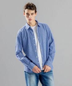 JOSEPH HOMME トライジャガード ストライプ ストレッチ レギュラーカラーシャツ