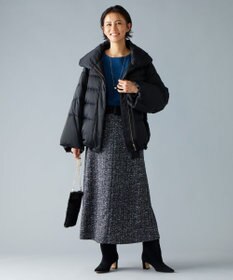 自由区 S 【セットアップ対応・洗える】レーヨンストレッチフレアスリーブ ニット