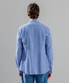 JOSEPH HOMME トライジャガード ストライプ ストレッチ レギュラーカラーシャツ