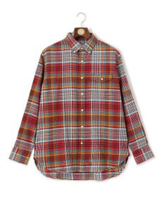 J.PRESS MEN コットンネル マルチチェックシャツ/B.D