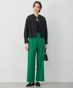 ICB ドライリネンストレッチ ワイドストレートパンツ