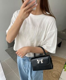 WEGO ロゴレースドロストショートT