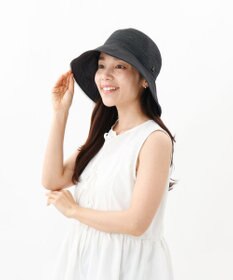 AURORA 【 LANVIN en Bleu （ランバン オン ブルー）】天然ブレードｘサテン布帛クロッシェハット