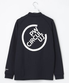 PW CIRCULUS 【MEN】【ストレッチ/軽量】バックロゴ 長袖 モックネック シャツ