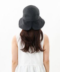 AURORA 【 LANVIN en Bleu （ランバン オン ブルー）】天然ブレードｘサテン布帛クロッシェハット