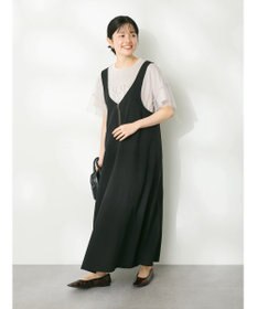 CRAFT STANDARD BOUTIQUE 前後2WAY麻調パネルワンピース