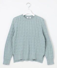 J.PRESS LADIES L 【洗える】GIZA MERCERIZE COTTON ケーブル ニット