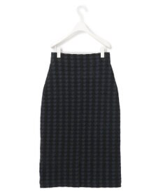 ICB 【洗える】ハウンドトゥースパターン ニットスカート