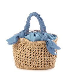 UNBILLION カシュカシュ cachecache / 下がりリボン柄編みトート