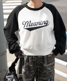 WEGO チームロゴラグランショートスウェット