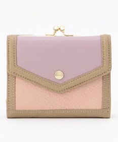 UNBILLION ペルケ perche トリミング配色外ガマ二つ折り財布