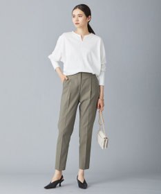 ICB 【新色追加・洗える】 ウールマットウース テーパードパンツ