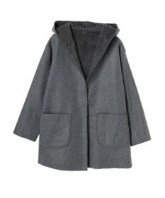 Green Parks ２ｗａｙフード裏ボアミディ丈コーディガン