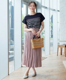 Tiaclasse 【安田美沙子さん着用】ヴィンテージサテンプリーツスカート
