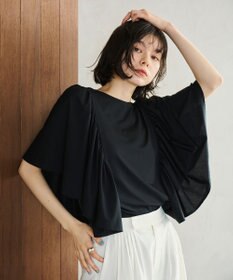 #Newans 【乾燥機可能/接触冷感】ラッフルフリルカットソー