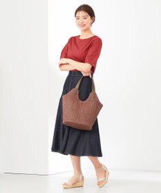 ANY SIS 【汗ジミ防止・UVケア】アーモンドスリーブ カットソー