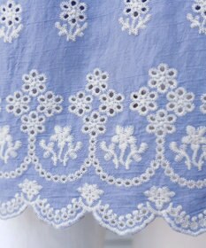 Tiaclasse 【洗える】スカラップレースチュニックブラウス