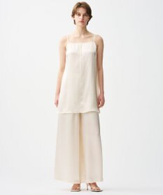 uncrave アセテートヴィンテージサテン ワイドパンツ