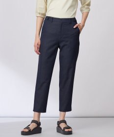 J.PRESS LADIES L 【洗える・接触冷感・UVケア・吸水速乾・防透け】麻シェルドライ テーパード パンツ