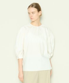 JOSEPH 【洗える】コットンシルク　ラウンドネックブラウス