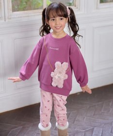 ANY KIDS アニマルポシェット 裏シャギー トレーナー