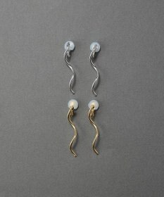 Phoebe 【痛くないシリーズ・金属アレルギー対応】グロスカーブソフトイヤリング　ゴールド