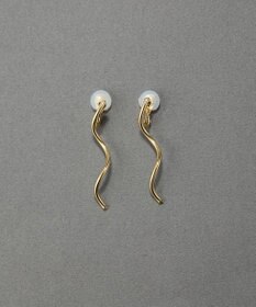 Phoebe 【痛くないシリーズ・金属アレルギー対応】グロスカーブソフトイヤリング　ゴールド