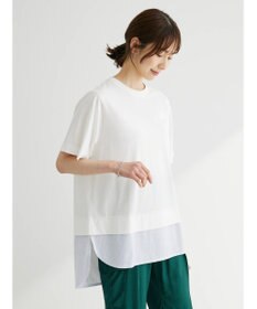 Green Parks 布帛レイヤー半袖チュニック